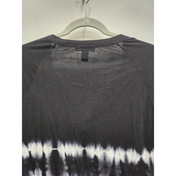 Bandolino Womens BOHO Hippie Blouse Top Size XL Black Tie Dye Beaded 1/2 Button - Picture 7 of 7